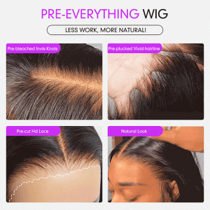maady hair luxury 13x4 straight lace front wig m4&27 highlight remy hair 26 inch