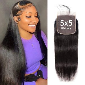 maady hair luxury remy hair 5x5 straight closure