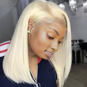 maady hair luxury 13x4 straight bob lace front wig 613 remy hair