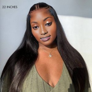 maady hair luxury natural black asian raw hair 6x7 hd lace closure straight human hair wig