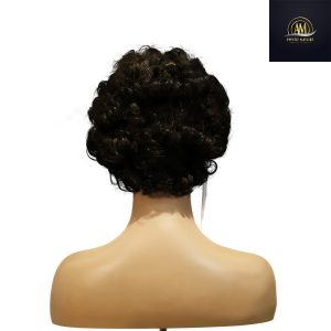 maady hair luxury machine made black wig remy hair tc064